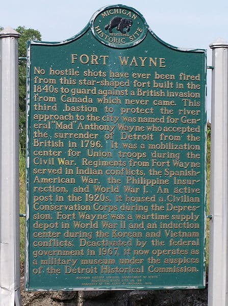 Fort Wayne Historic Marker