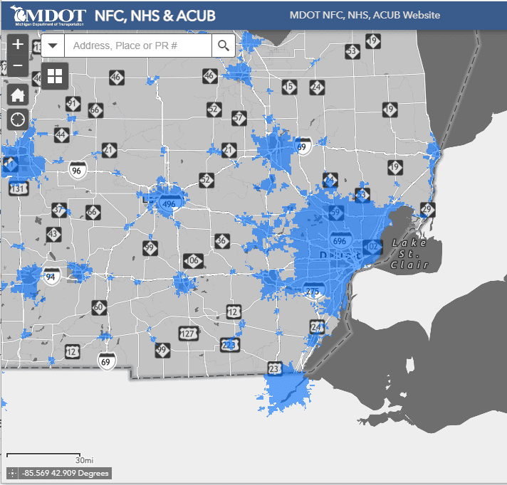 MDOT map