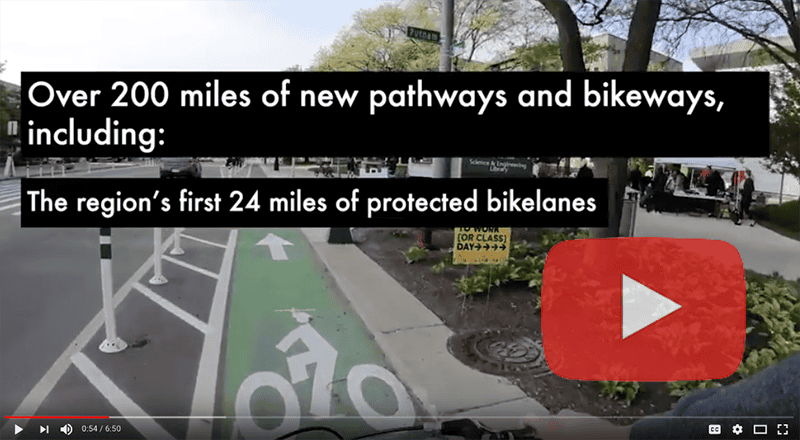 Click to view SEMCOG's Bicycle and Pedestrian Travel video on YouTube
