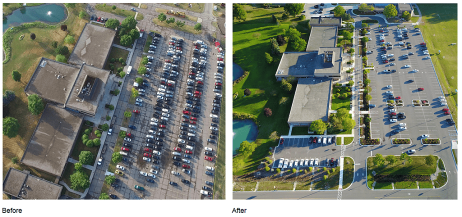 Clinton Township Civic Center before and after