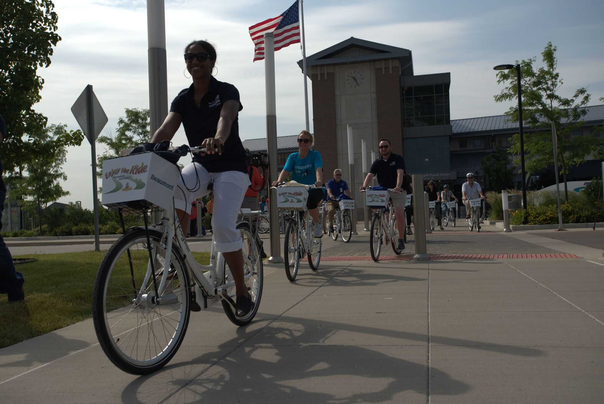 Dearborn bike share transit center parade