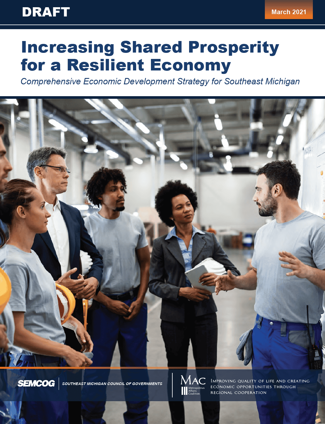 Increasing Shared Prosperity for a Resilient Economy (Plan Cover)