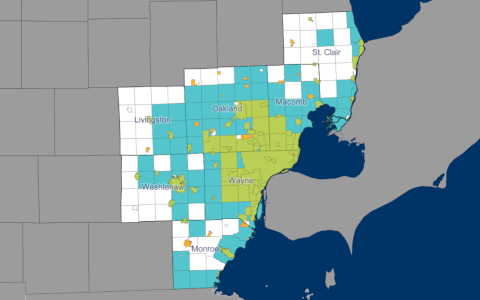 SEMCOG Membership Map Thumbnail