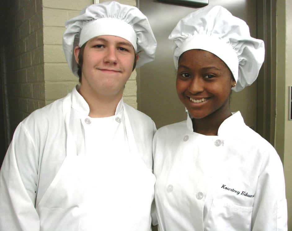 CTE culinary students