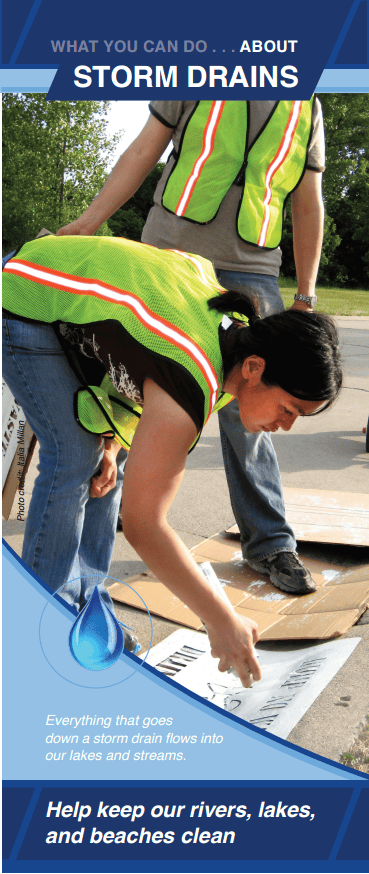 Storm drain tip card