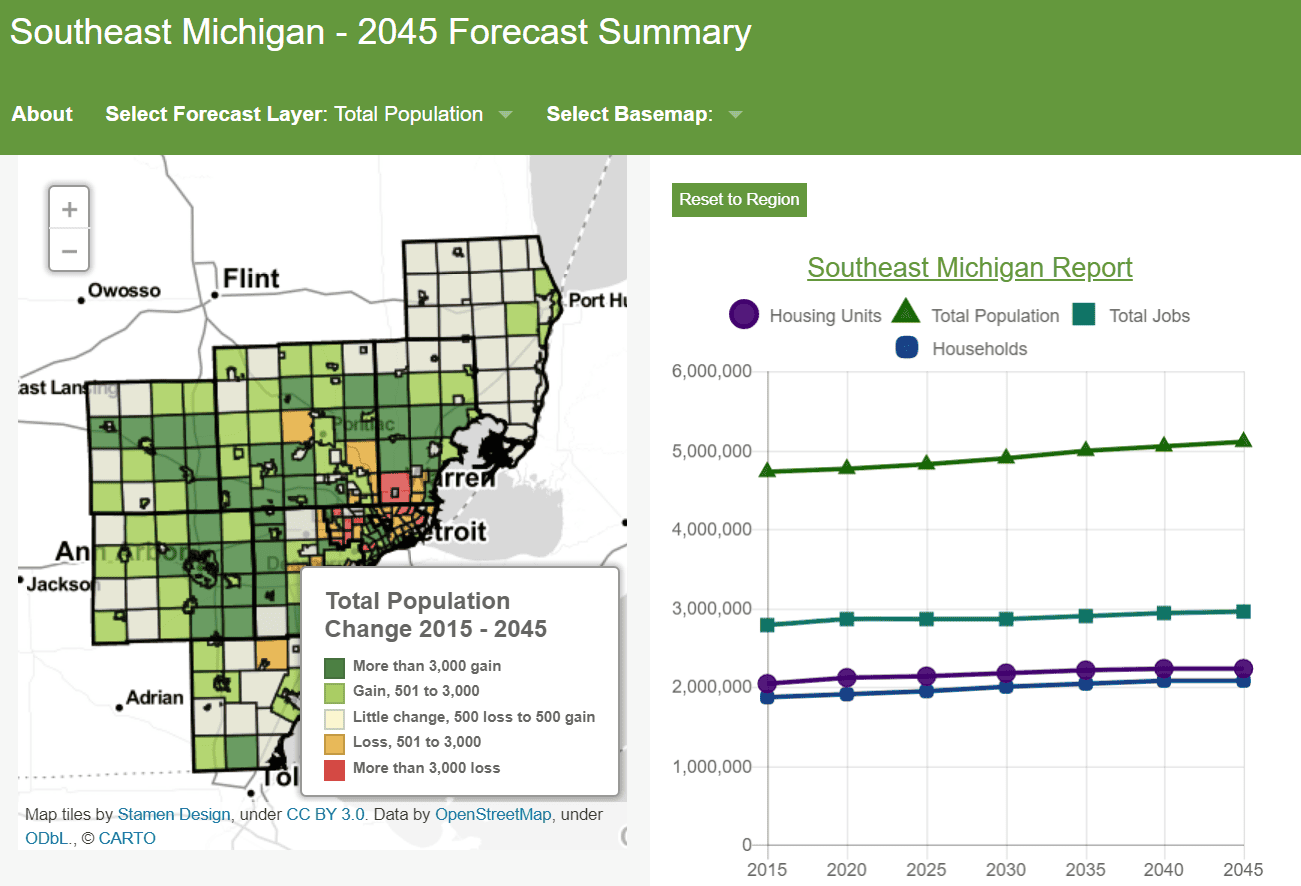 2045 Forecast map
