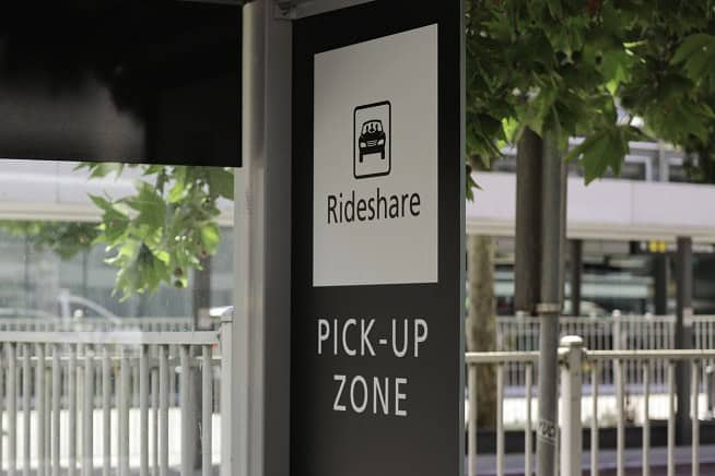 ride share pick-up sign ride share pick-up sign