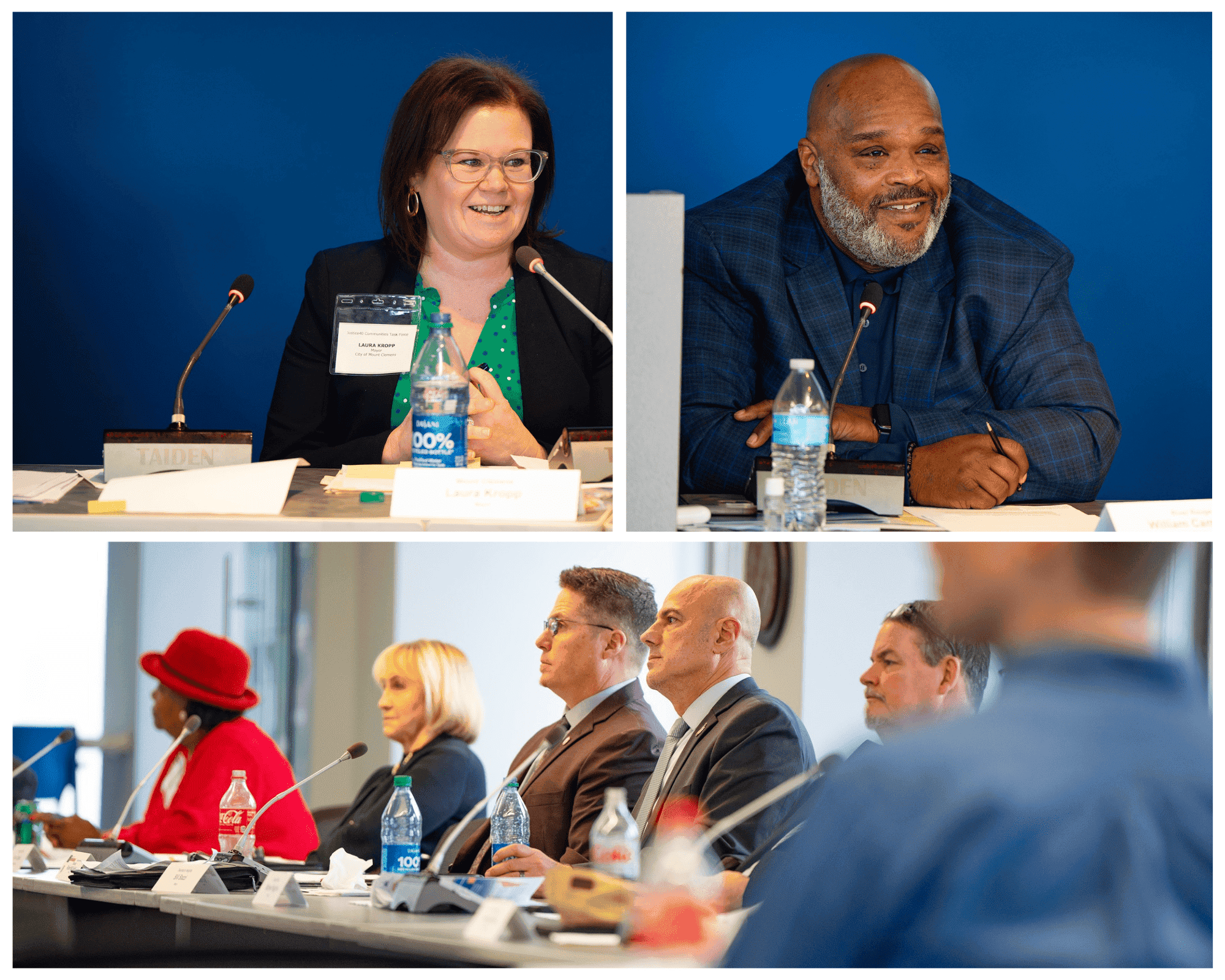 Three photos from the task force meeting