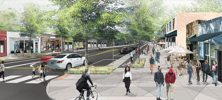 Livernois Avenue streetscape, City of Detroit