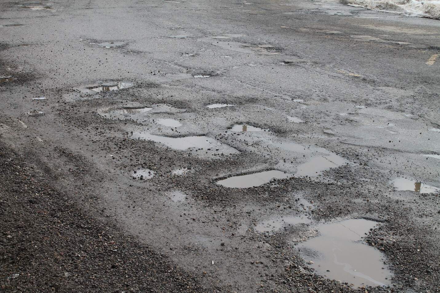 poor condition road