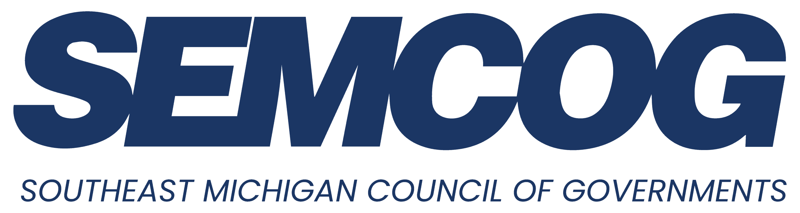 Regional transportation planning SEMCOG logo Southeast Michigan Council of Governments for urban development.