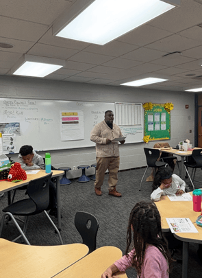 Instructor leading a community workshop in a classroom setting at SEMCOG.