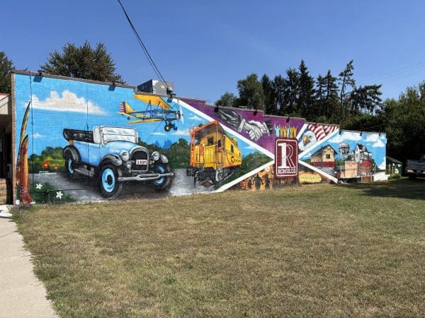 mural on side of building in romulus